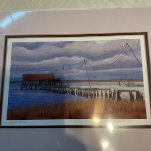 New Glicee Watercolor Print Beach Scene by Shacochis